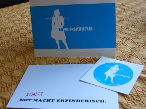 Postkarten und Aufkleber